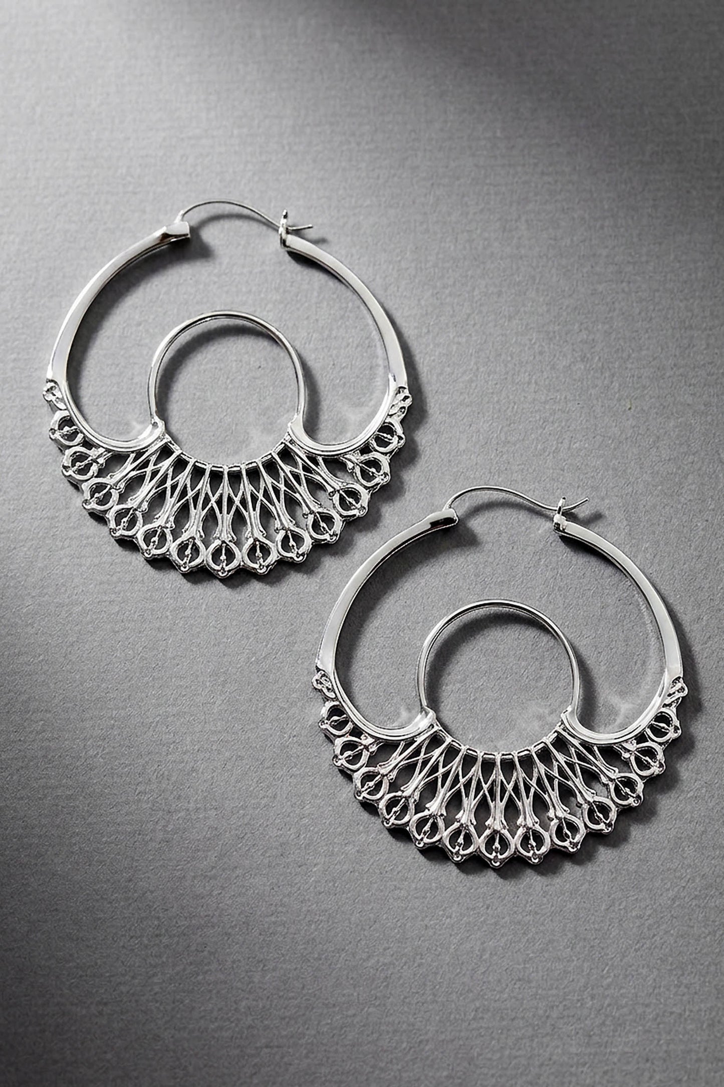 Iris Hoops Silver Large