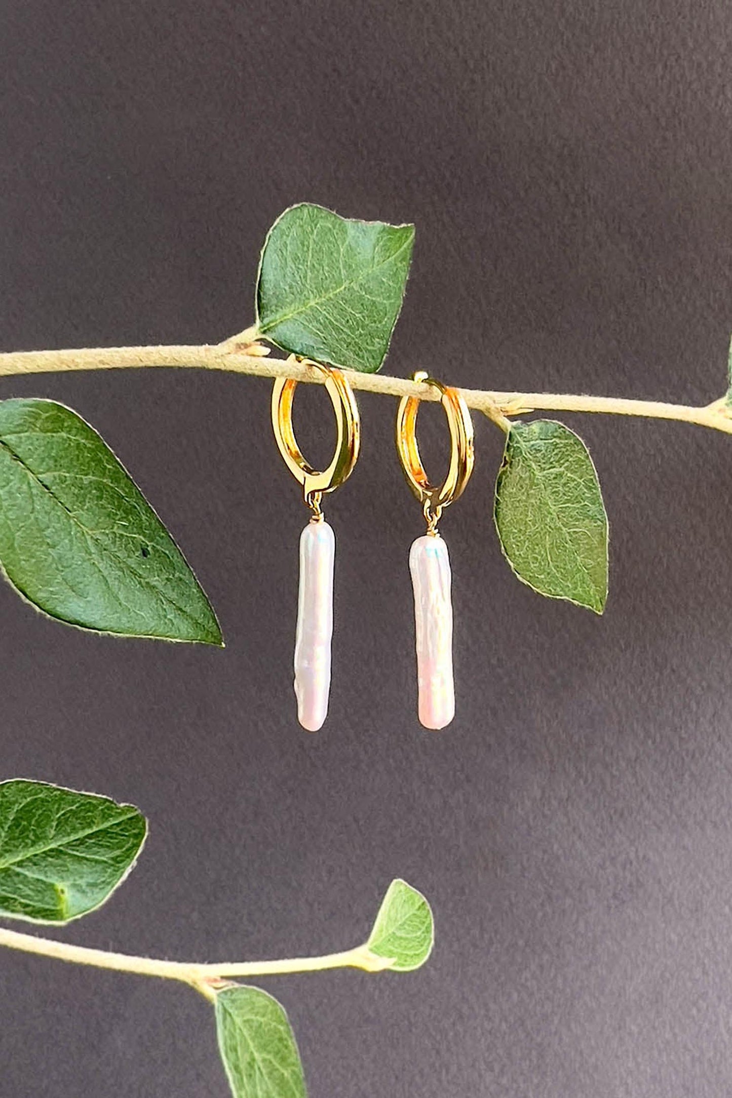 Nora Pearl Huggies 18k On Sterling