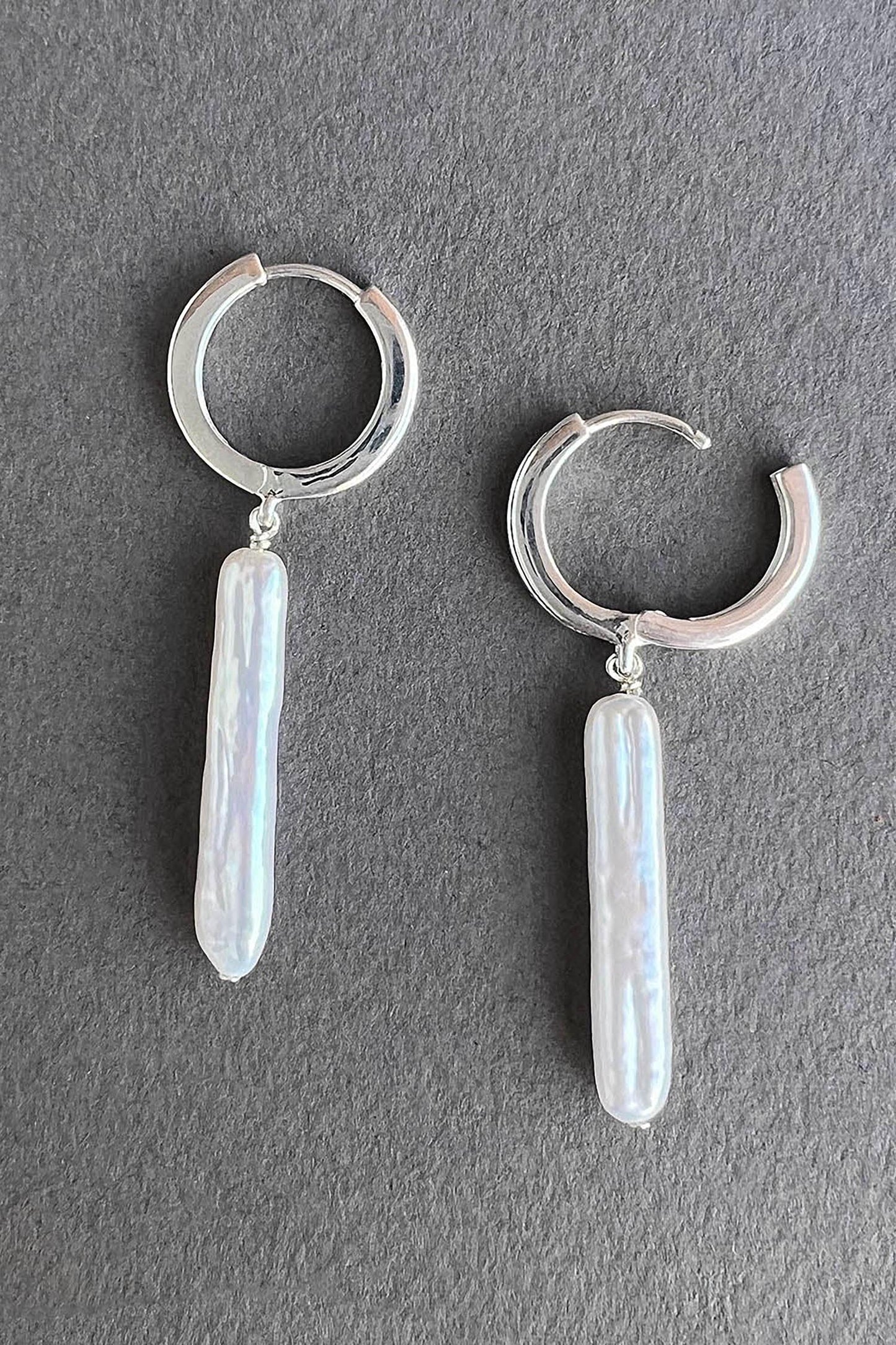 Nora Pearl Huggies Sterling Silver