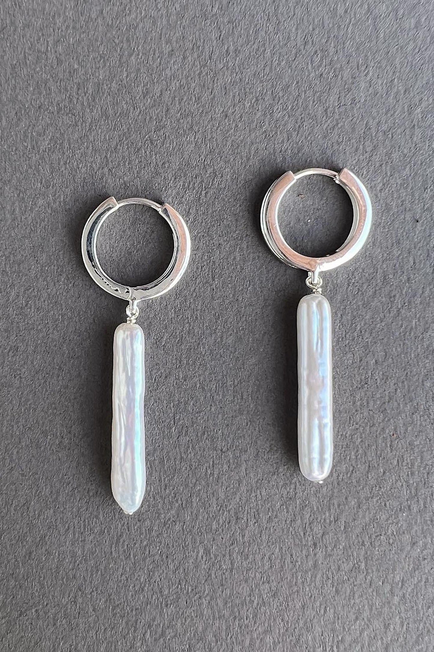 Nora Pearl Huggies Sterling Silver