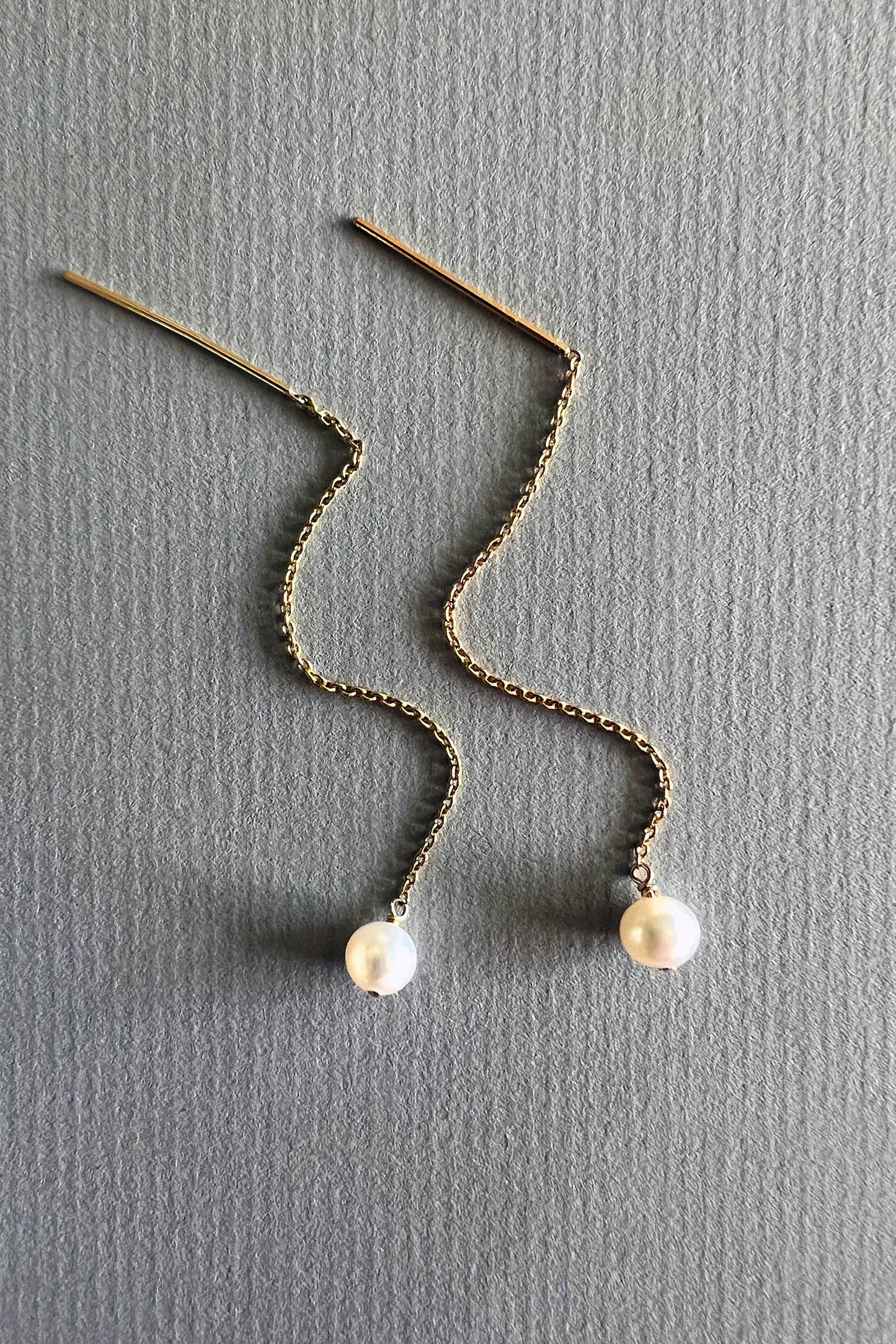 Paloma Pearl Threaders 18k On Sterling