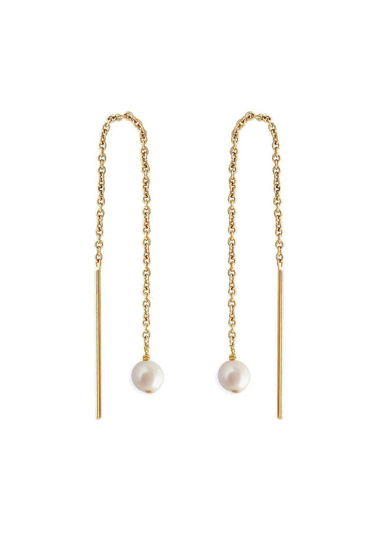 Paloma Pearl Threaders 18k On Sterling