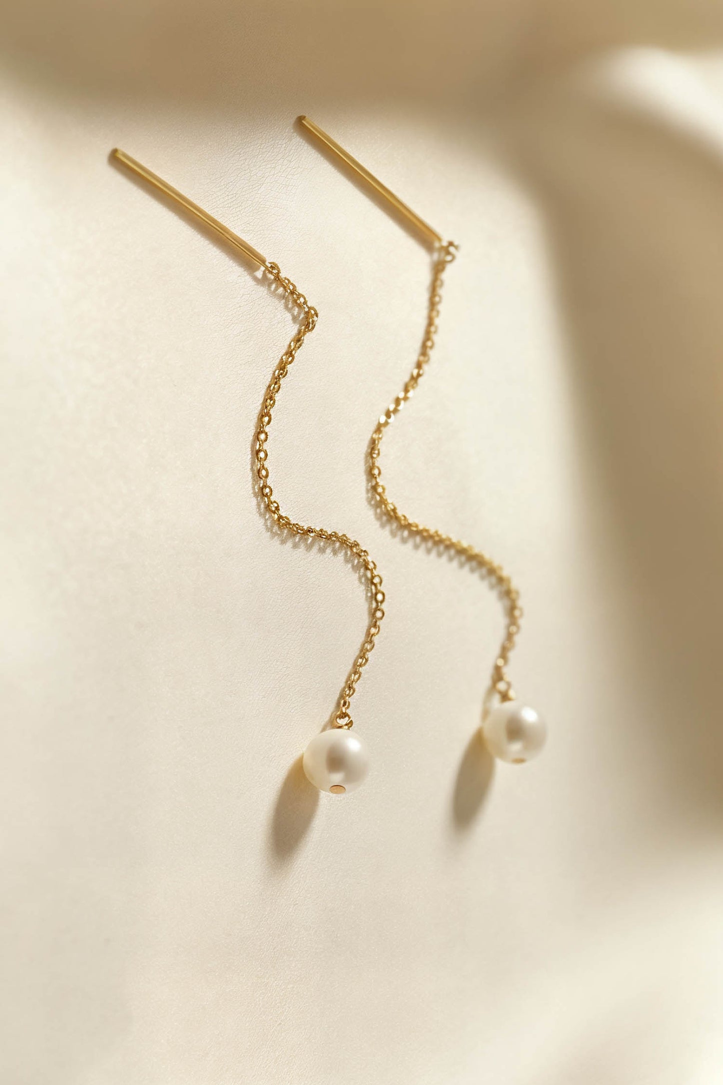 Paloma Pearl Threaders 18k On Sterling