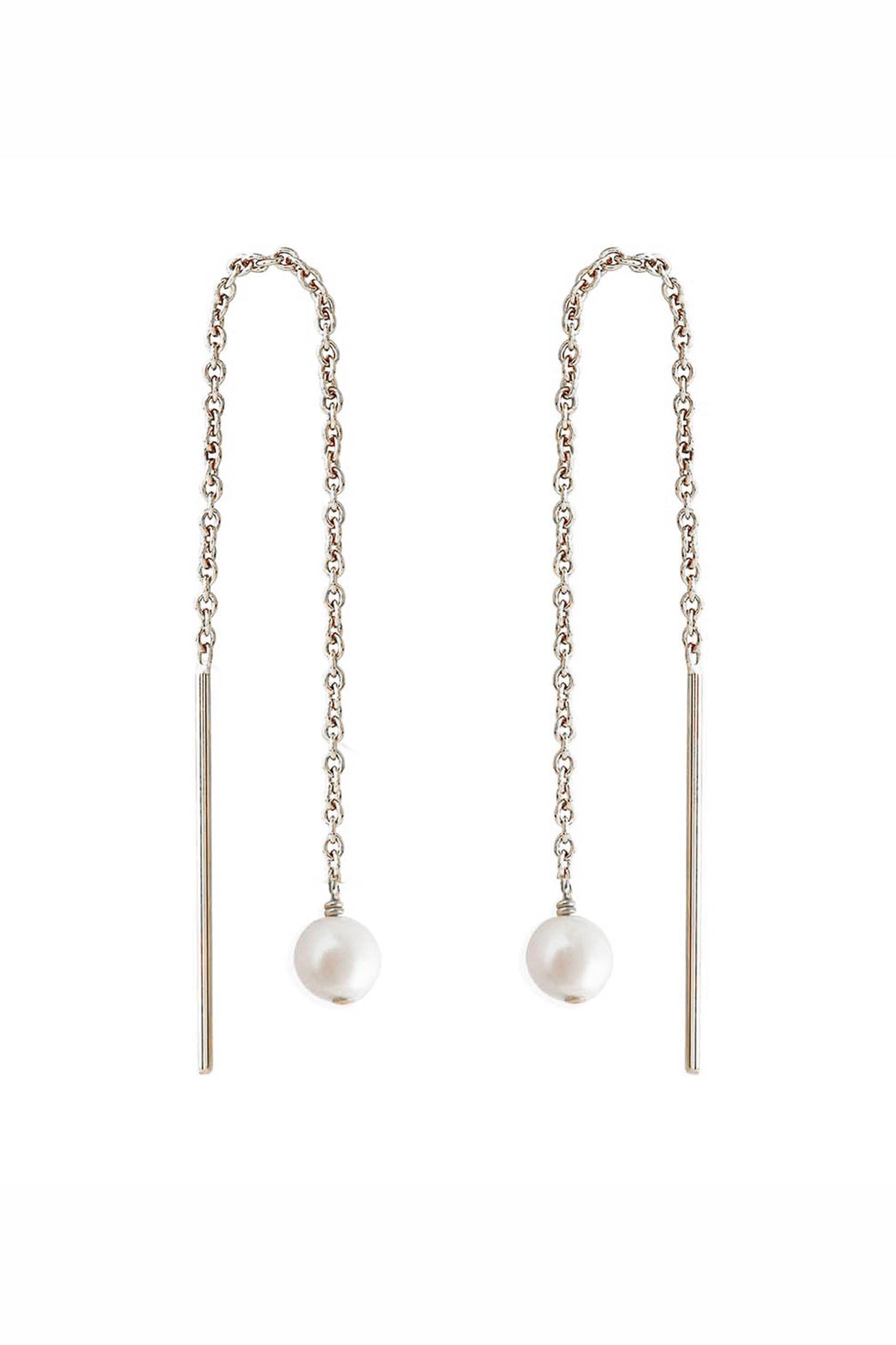 Paloma Pearl Threaders Sterling Silver