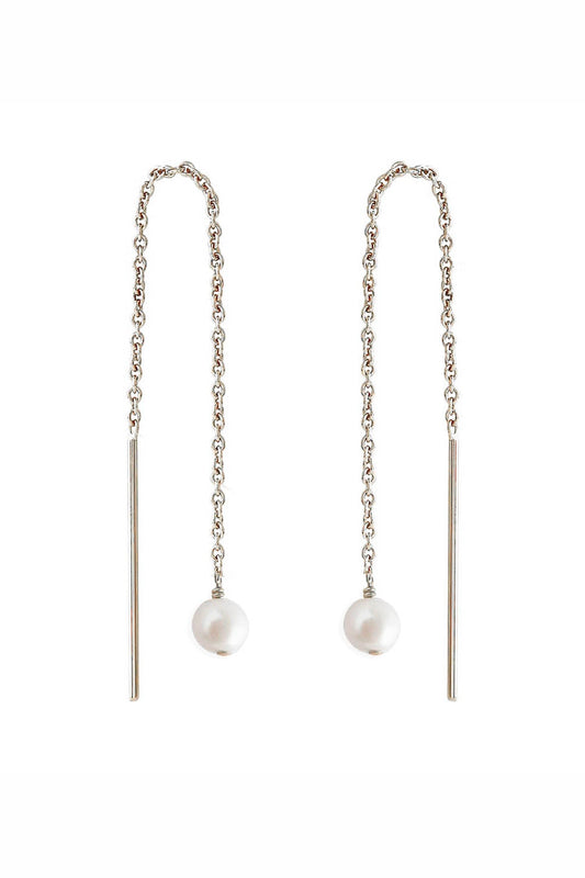 Paloma Pearl Threaders Sterling Silver