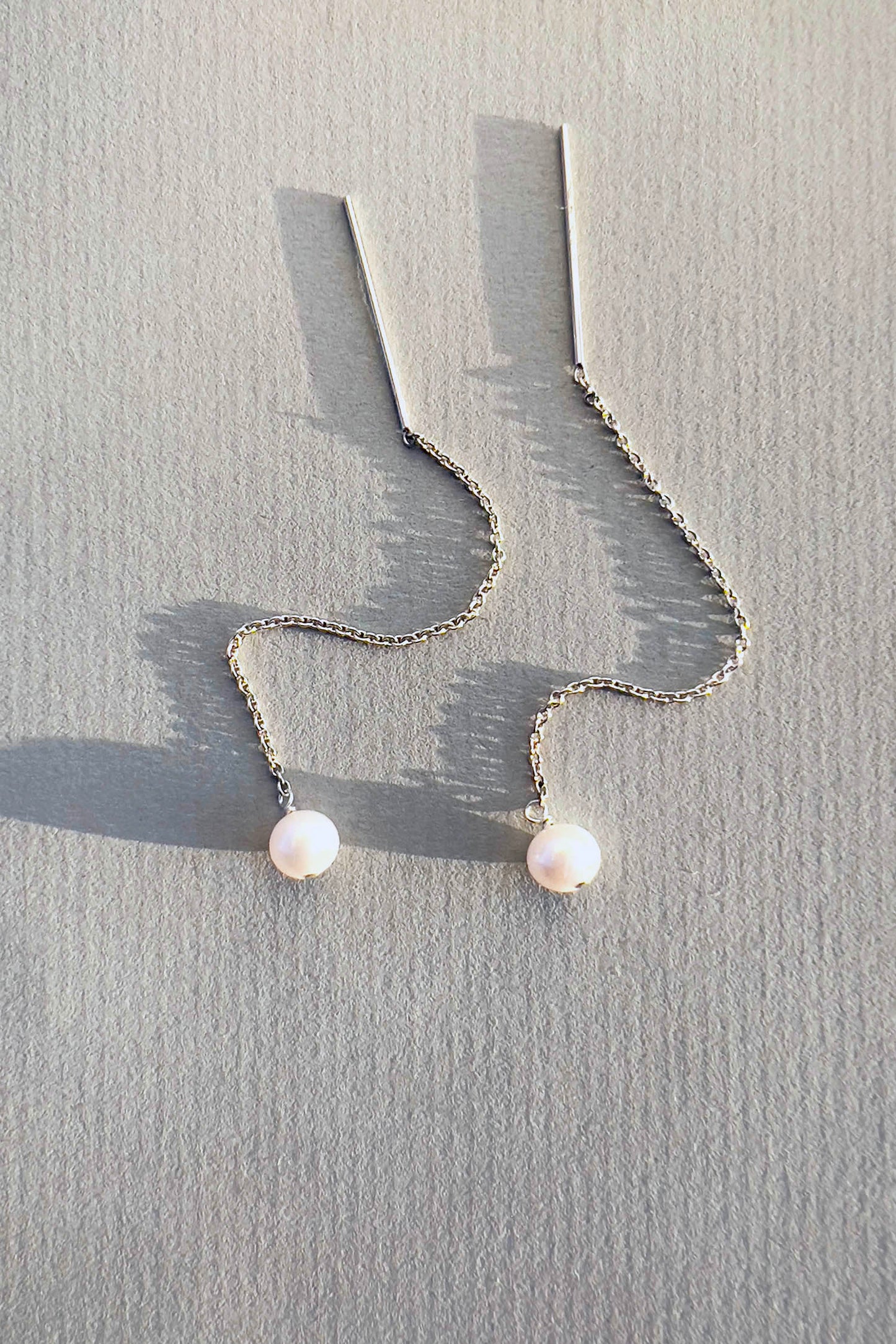 Paloma Pearl Threaders Sterling Silver