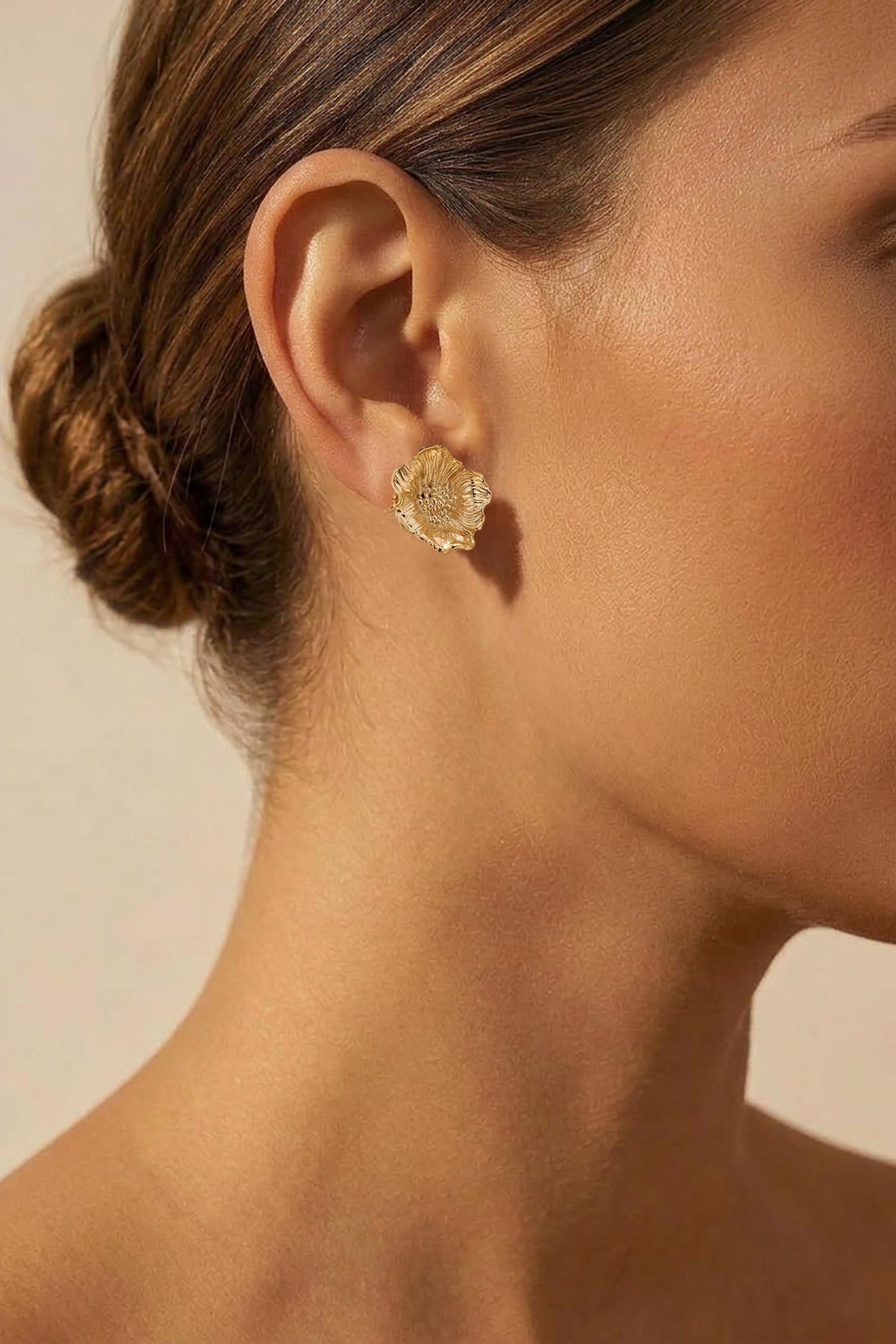 Poppy Studs Gold