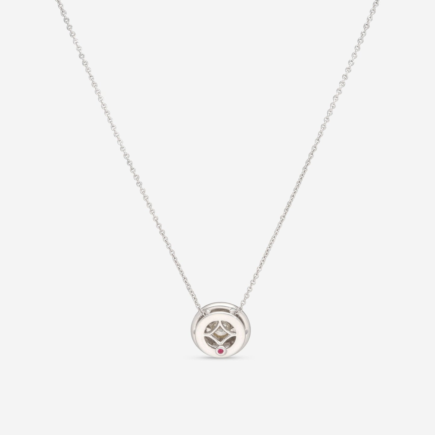 Roberto Coin 18K White & Yellow Siena Diamond Dot Large Pendant Necklace 111479AVCHX0