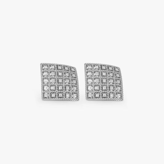Roberto Coin Byzantine Barocco 18K White Gold Diamond Clip Earrings 7771948AWERX