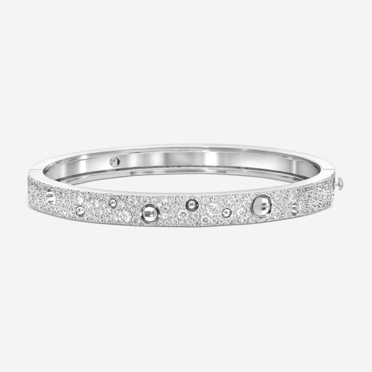 Roberto Coin Pois Moi Luna 18K White Gold Diamond Bangle Bracelet 8882509AWBAX