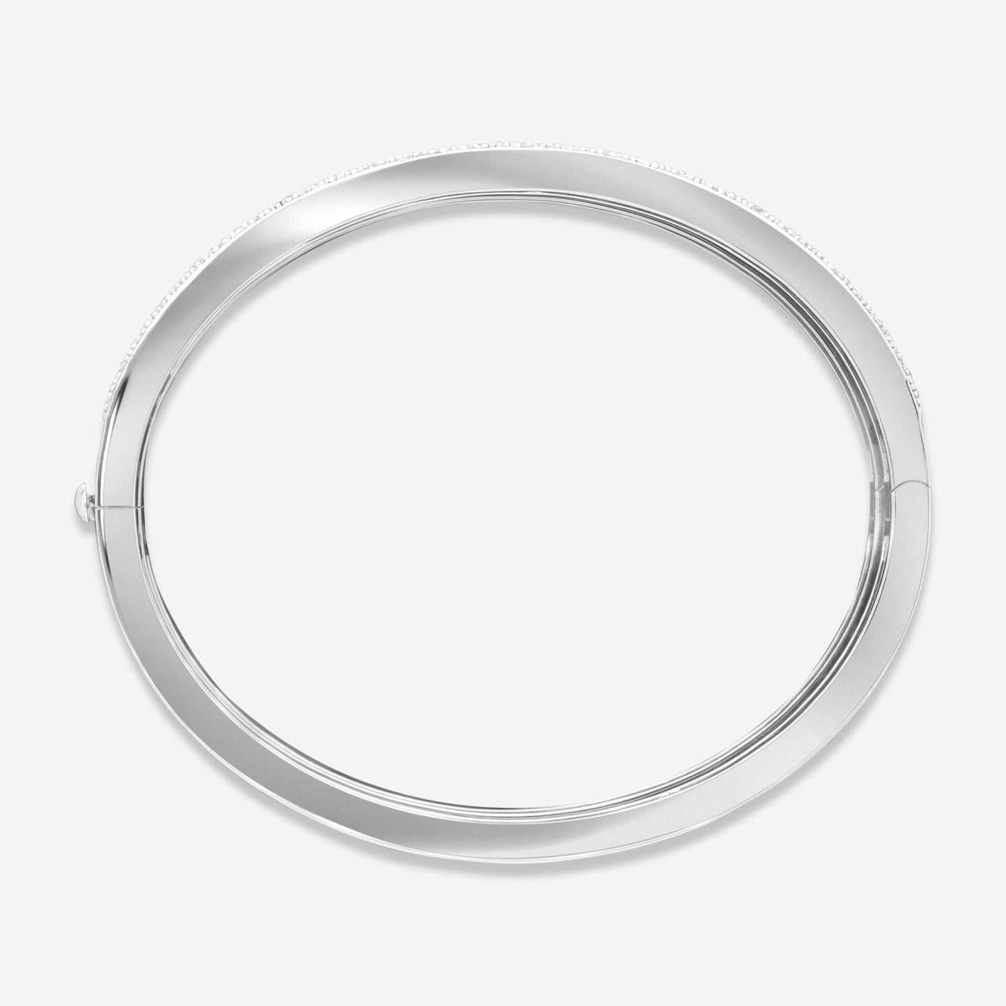 Roberto Coin Pois Moi Luna 18K White Gold Diamond Bangle Bracelet 8882509AWBAX